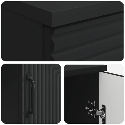 Desk Black 142.5 x 50 x 75 cm Engineered Wood