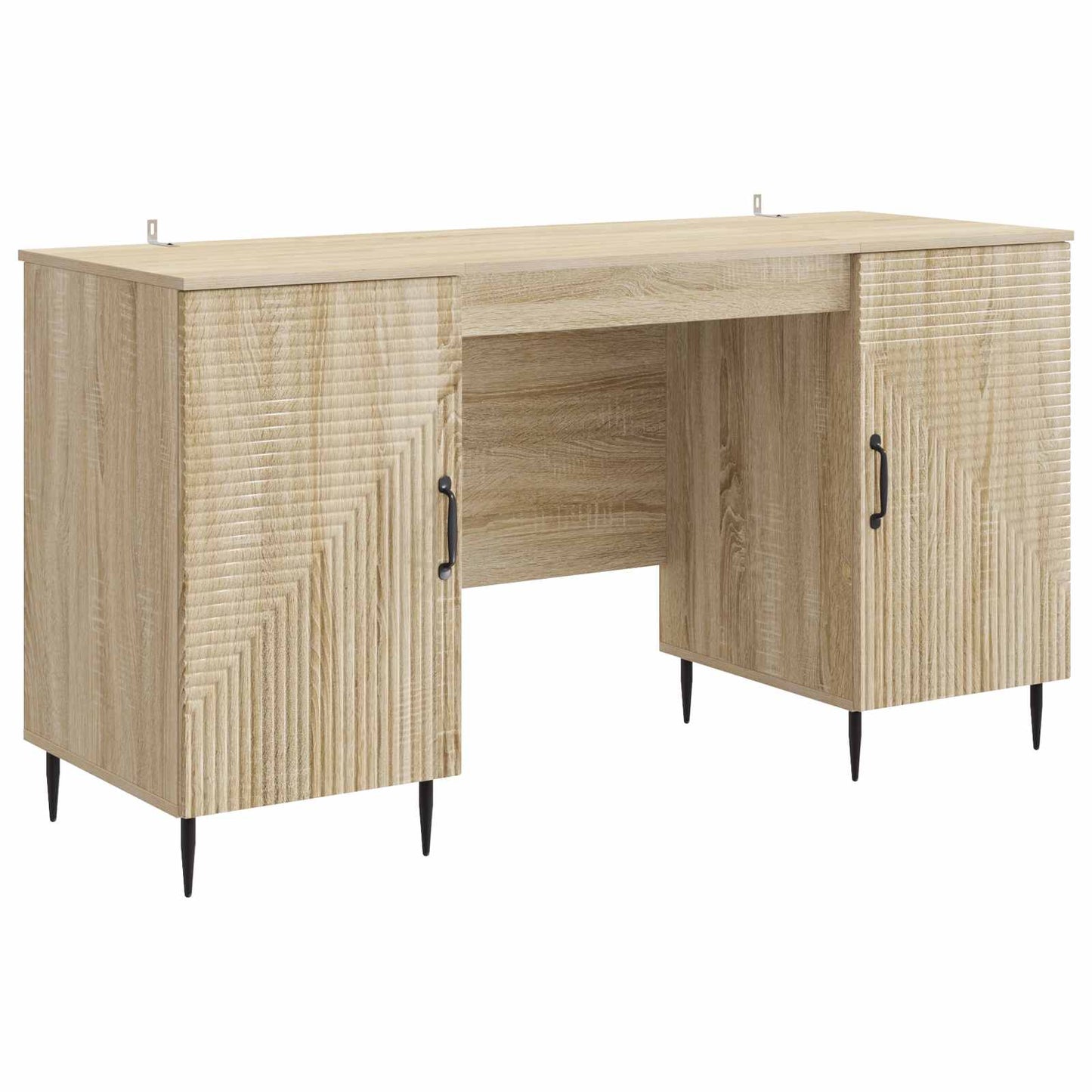 Desk with Shelf Sonoma Oak 142.5 x 50 x 75 cm Engineered Wood