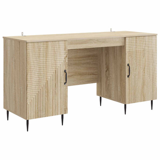 Desk Sonoma Oak 142.5 x 50 x 75 cm Engineered Wood