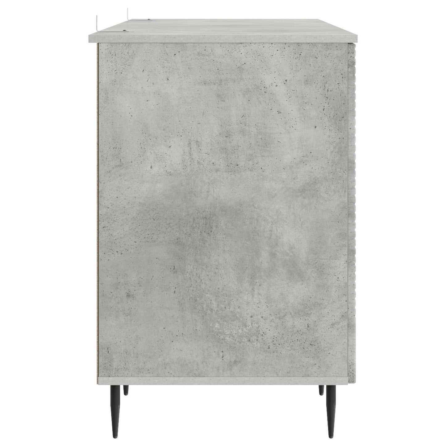 Desk with Door Concrete Grey 142.5 x 50 x 75 cm Engineered Wood