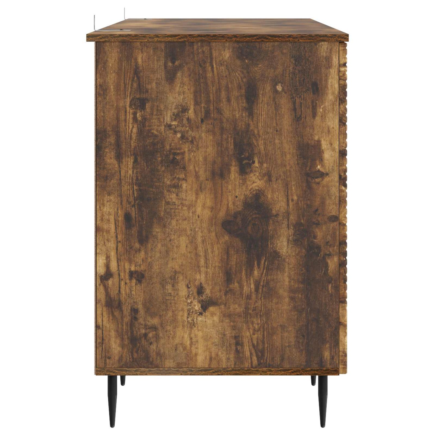 Desk with Shelf Smoked Oak 142.5 x 50 x 75 cm Engineered Wood