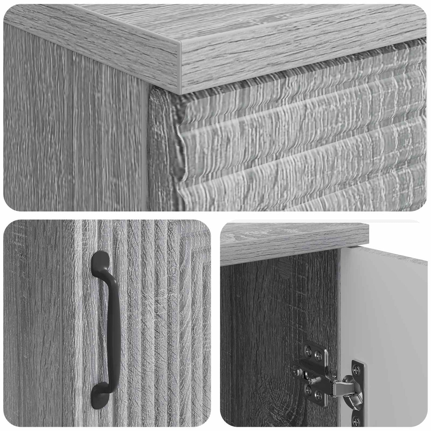 Desk Grey Sonoma 142.5 x 50 x 75 cm Engineered Wood