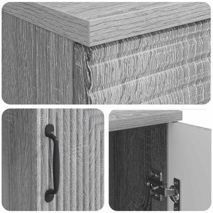 Desk Grey Sonoma 142.5 x 50 x 75 cm Engineered Wood