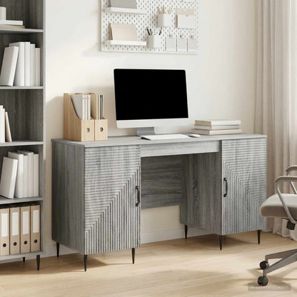 Desk Grey Sonoma 142.5 x 50 x 75 cm Engineered Wood