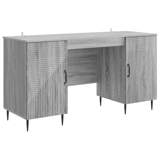 Desk Grey Sonoma 142.5 x 50 x 75 cm Engineered Wood