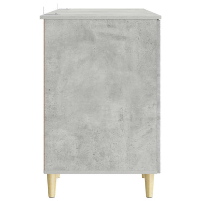 Desk Concrete Grey Engineered Wood 142.5 x 50 x 75 cm