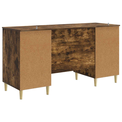 Desk Smoked Oak Engineered Wood 142.5 x 50 x 75 cm