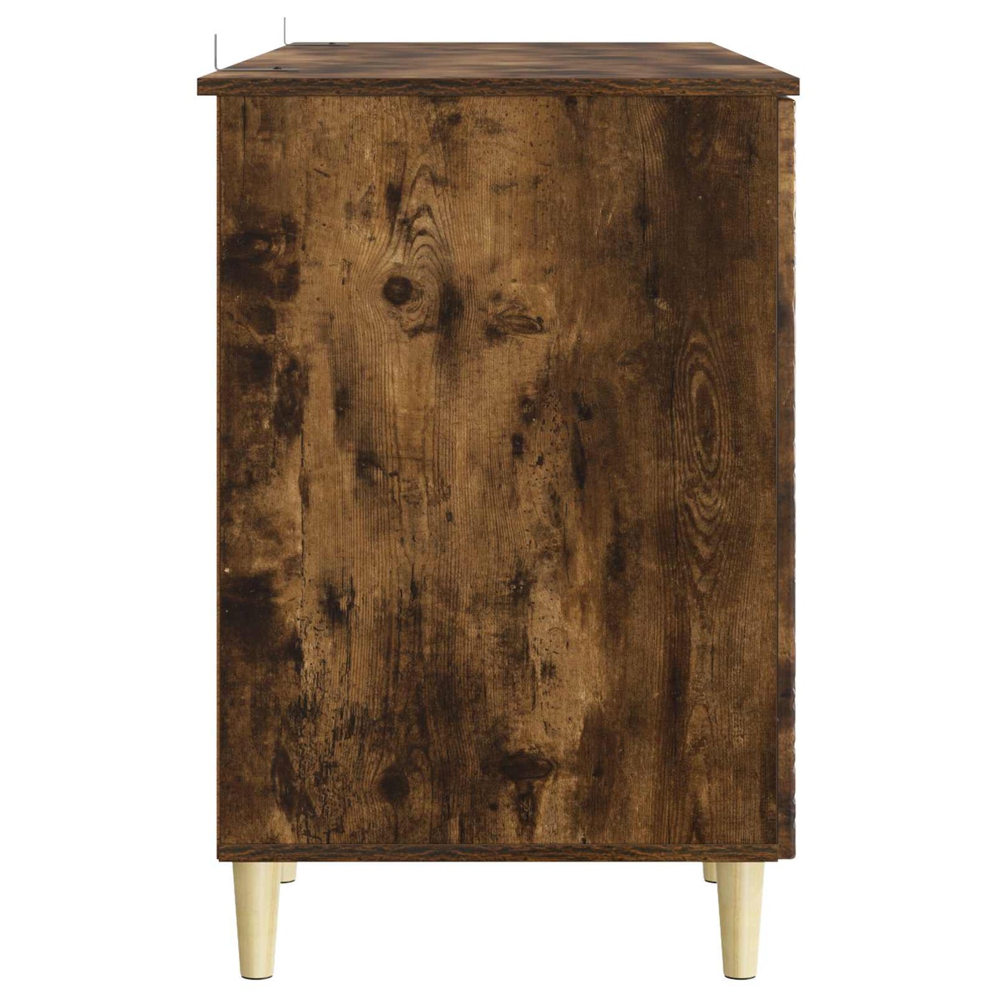 Desk Smoked Oak Engineered Wood 142.5 x 50 x 75 cm