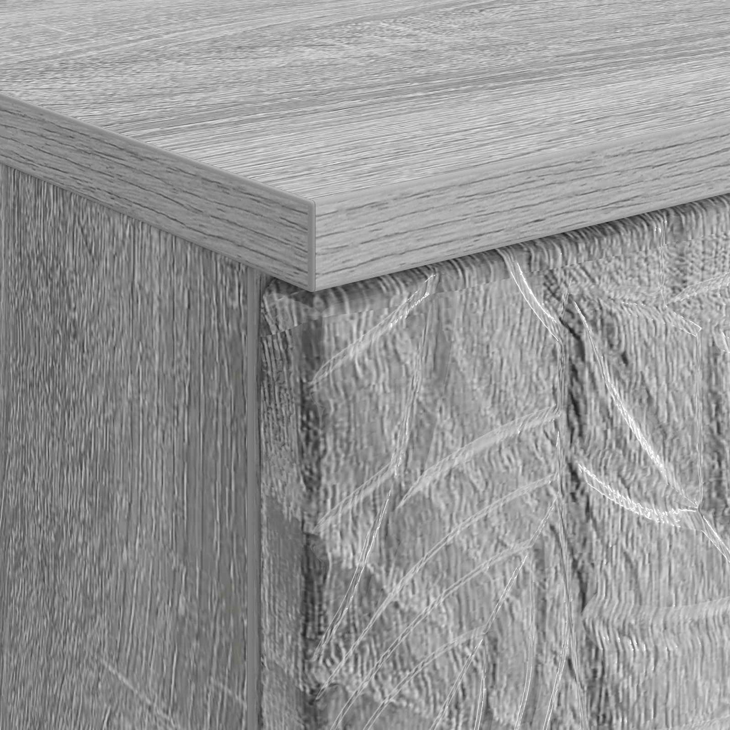 Desk Grey Sonoma 142.5 x 50 x 75 cm Engineered Wood