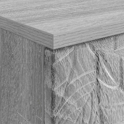Desk Grey Sonoma 142.5 x 50 x 75 cm Engineered Wood