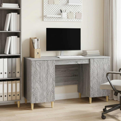 Desk Grey Sonoma 142.5 x 50 x 75 cm Engineered Wood