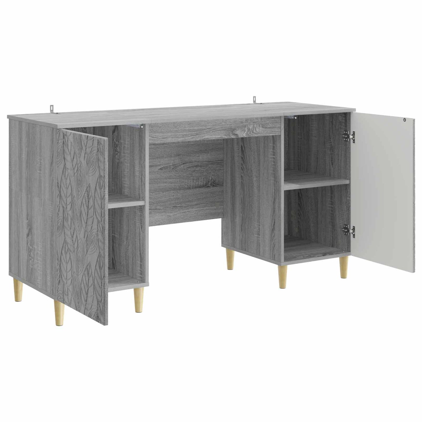 Desk Grey Sonoma Engineered Wood 142.5 x 50 x 75 cm