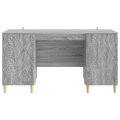Desk Grey Sonoma Engineered Wood 142.5 x 50 x 75 cm