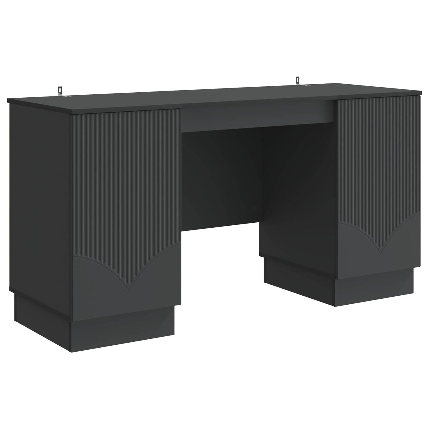 Desk with Shelf Black 142.5 x 50 x 75 cm Engineered Wood