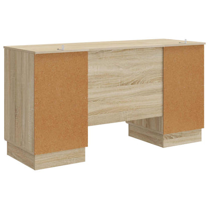 Desk with Shelf Sonoma Oak 142.5 x 50 x 75 cm Engineered Wood