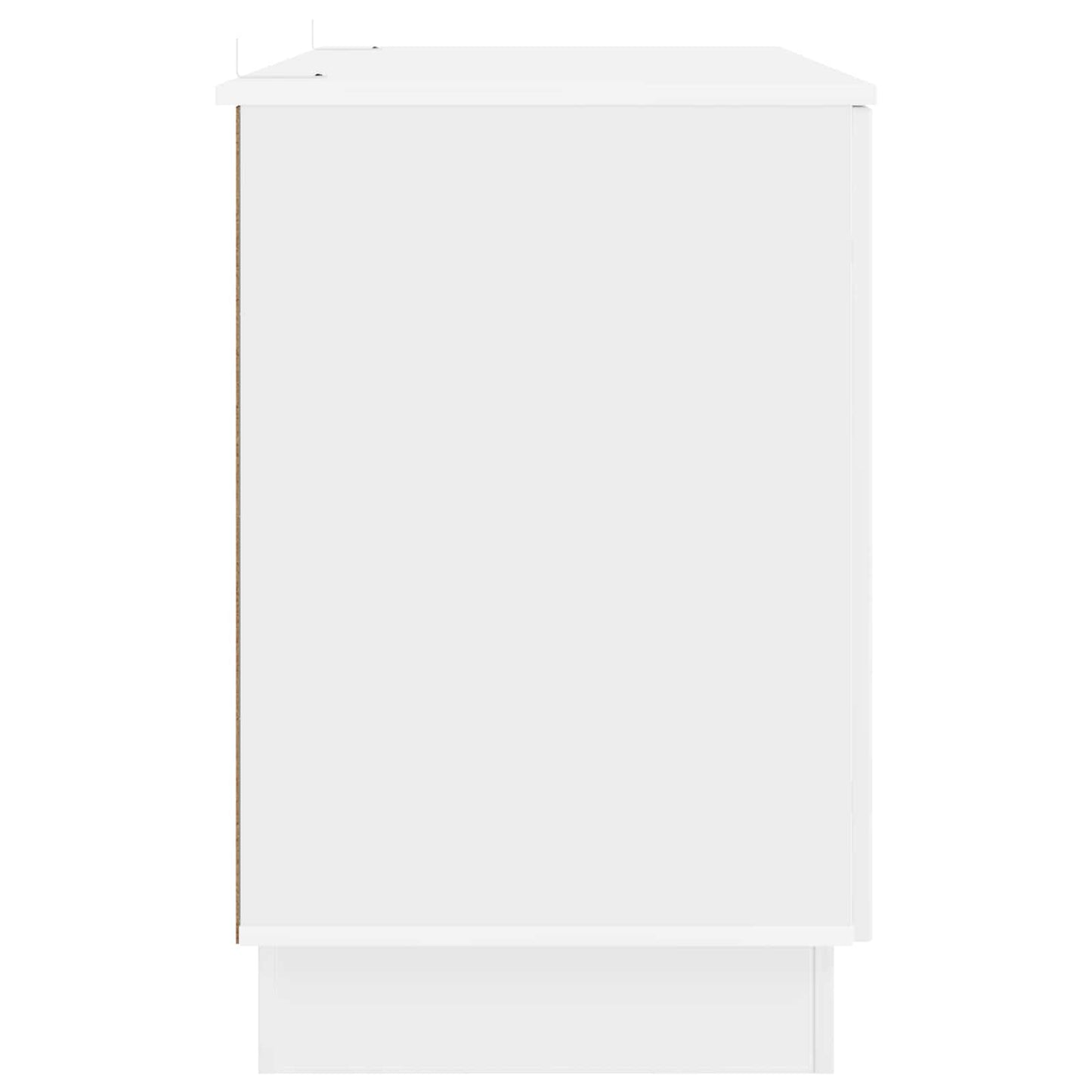 Desk High Gloss White 142.5 x 50 x 75 cm Engineered Wood