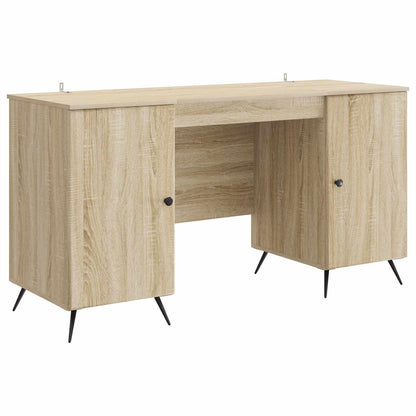 Desk with Shelf Sonoma Oak 142.5 x 50 x 75 cm Engineered Wood