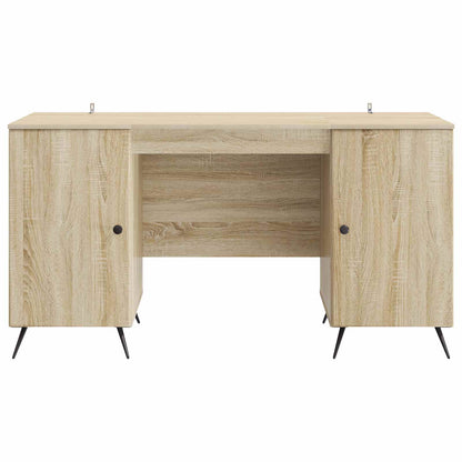 Desk with Shelf Sonoma Oak 142.5 x 50 x 75 cm Engineered Wood