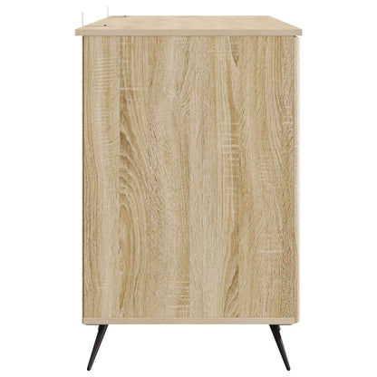 Desk with Shelf Sonoma Oak 142.5 x 50 x 75 cm Engineered Wood