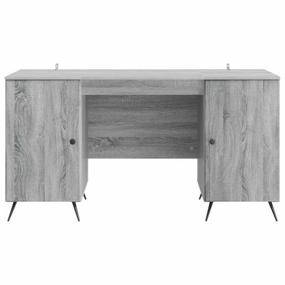 Desk with Shelf Grey Sonoma 142.5 x 50 x 75 cm Engineered Wood