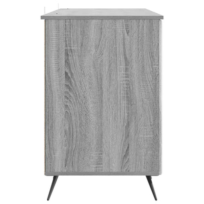 Desk with Shelf Grey Sonoma 142.5 x 50 x 75 cm Engineered Wood