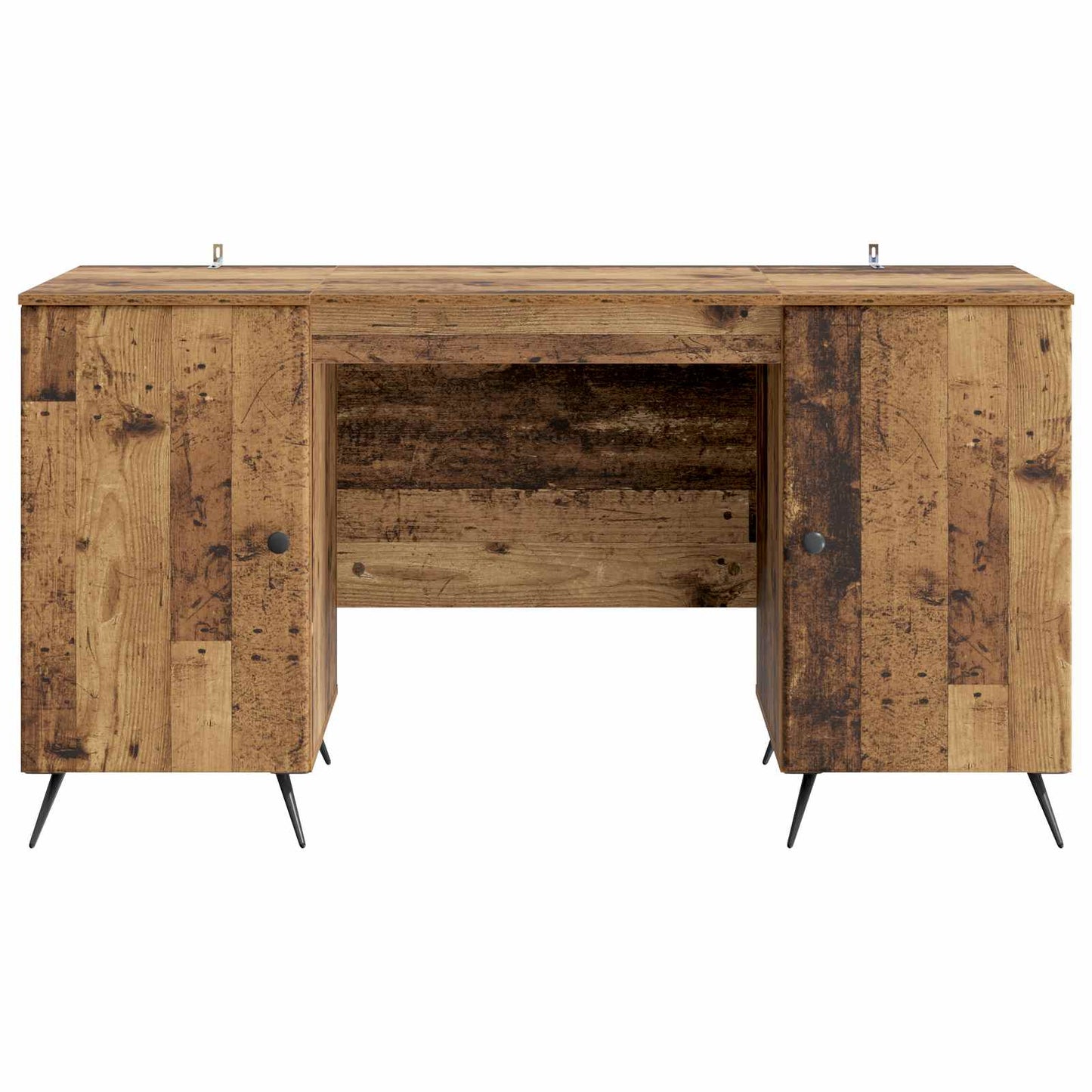Desk with Shelf Old Wood 142.5 x 50 x 75 cm Engineered Wood
