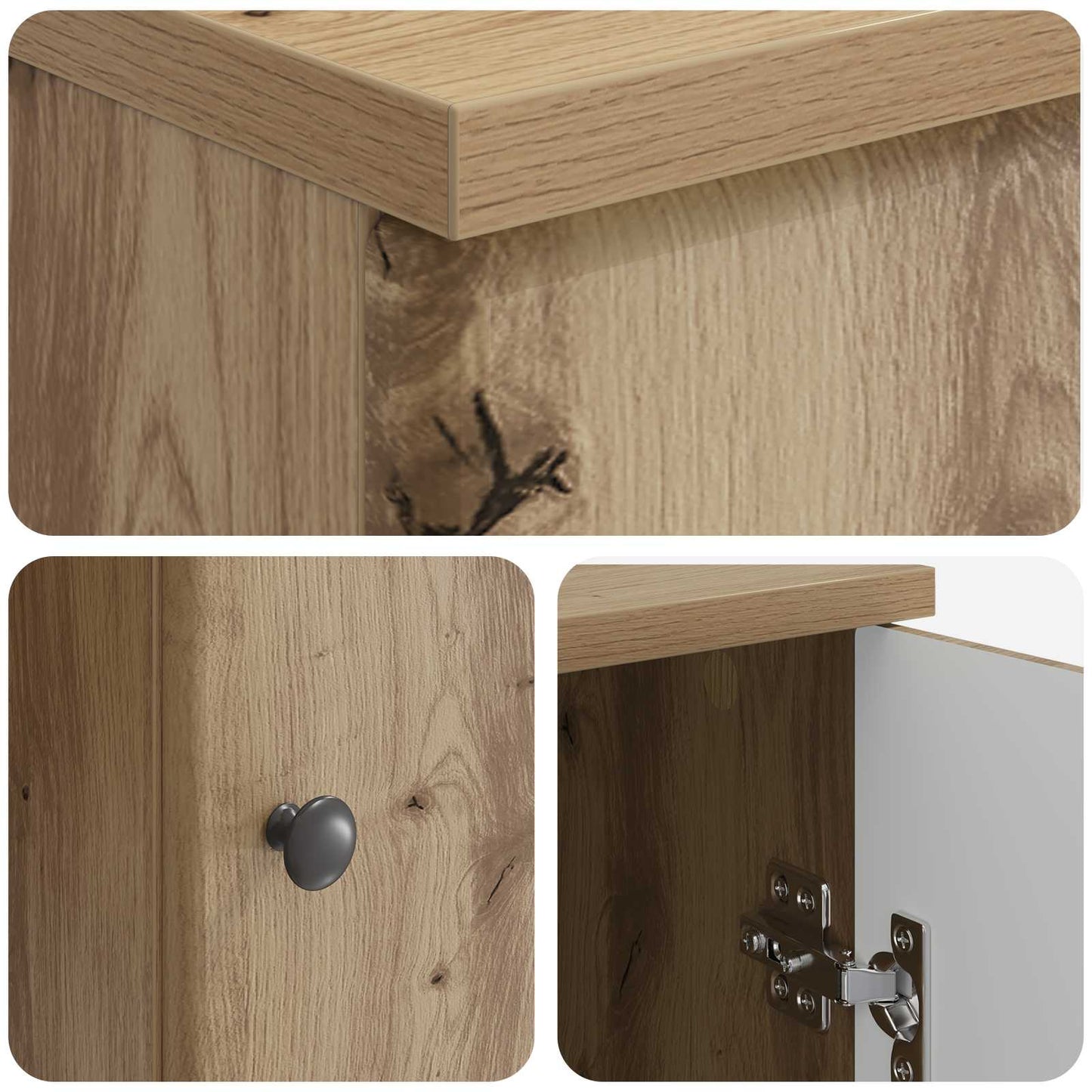 Desk Artisan Oak 142.5 x 50 x 75 cm Engineered Wood
