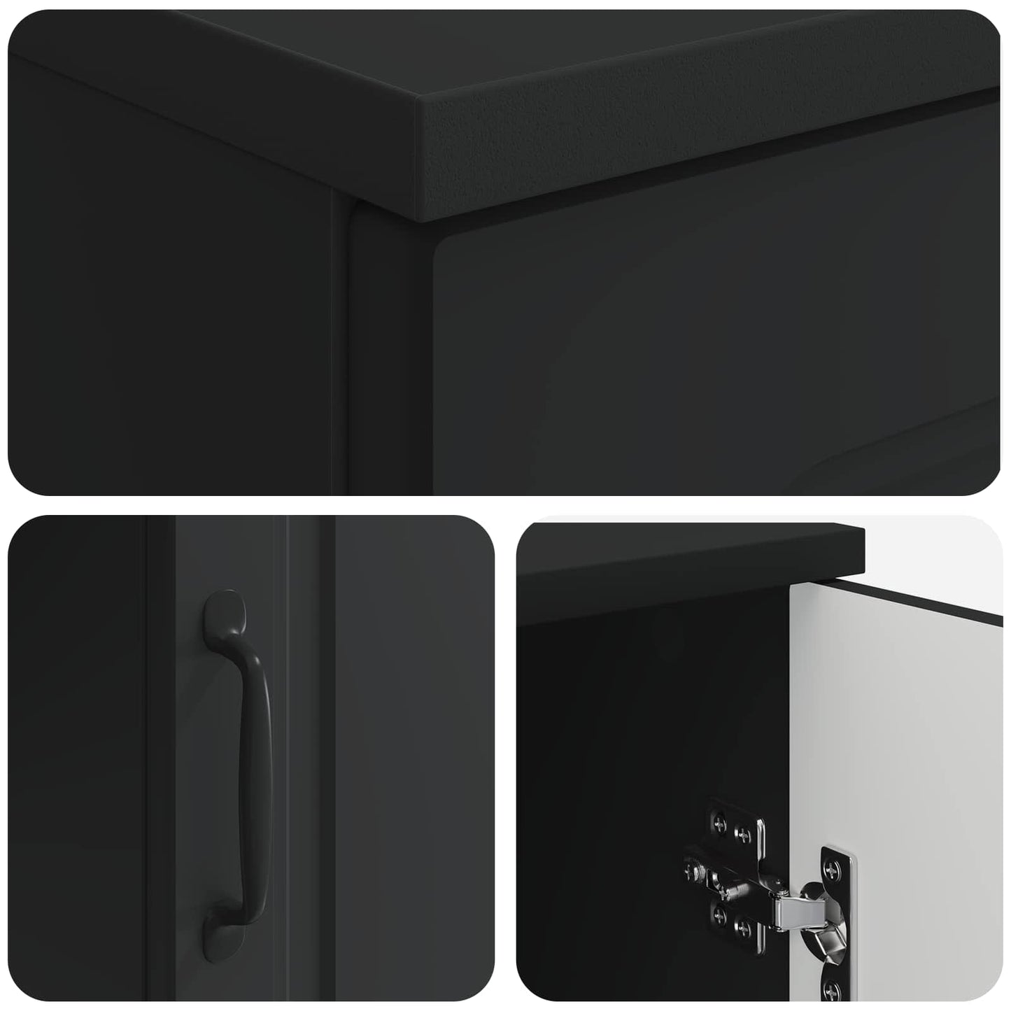 Desk Black 142.5 x 50 x 75 cm Engineered Wood