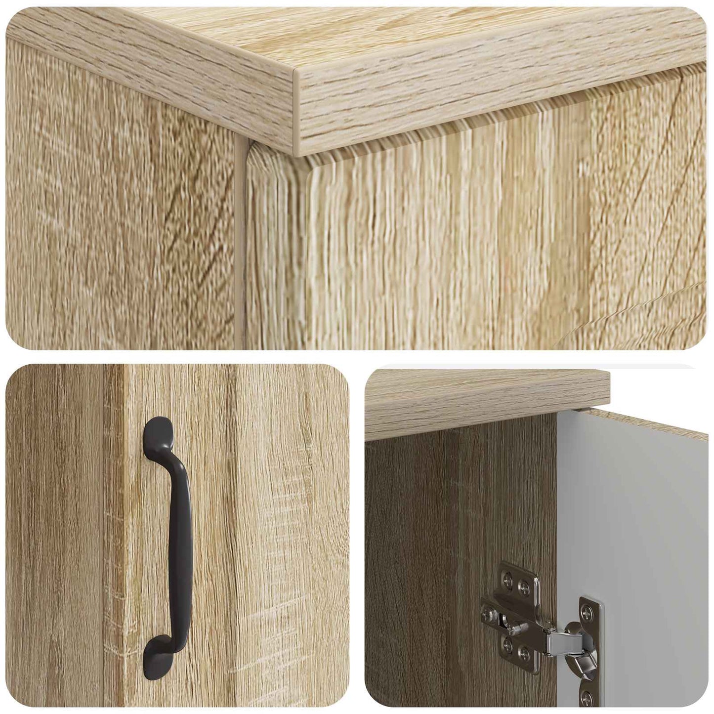 Desk Sonoma Oak 142.5 x 50 x 75 cm Engineered Wood