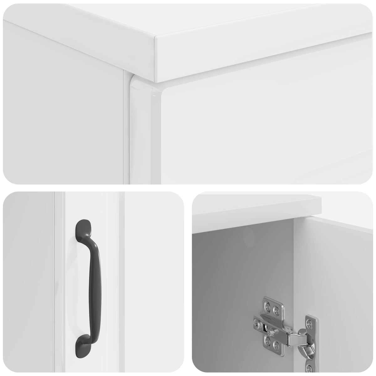 Desk High Gloss White 142.5 x 50 x 75 cm Engineered Wood