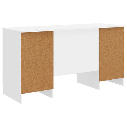 Desk High Gloss White 142.5 x 50 x 75 cm Engineered Wood