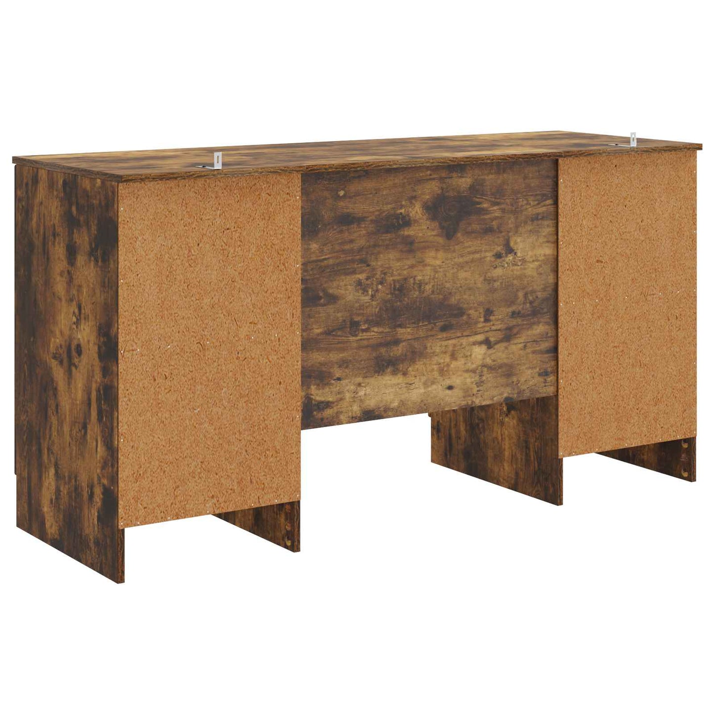 Desk with Shelf Smoked Oak 142.5 x 50 x 75 cm Engineered Wood