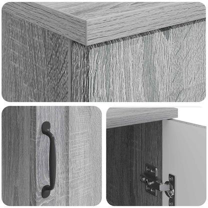 Desk Grey Sonoma 142.5 x 50 x 75 cm Engineered Wood