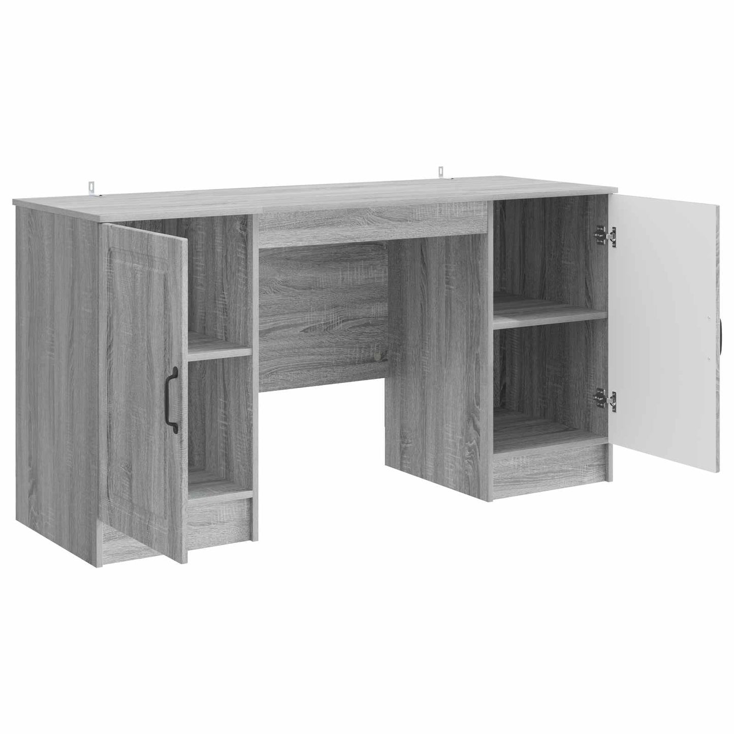 Desk with Shelf Grey Sonoma 142.5 x 50 x 75 cm Engineered Wood