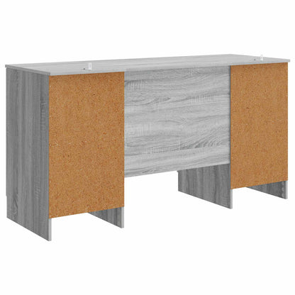 Desk with Shelf Grey Sonoma 142.5 x 50 x 75 cm Engineered Wood