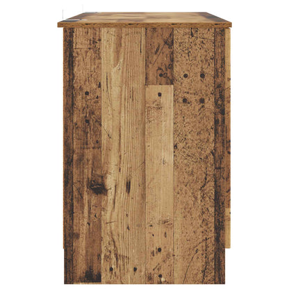 Desk with Shelf Old Wood 142.5 x 50 x 75 cm Engineered Wood