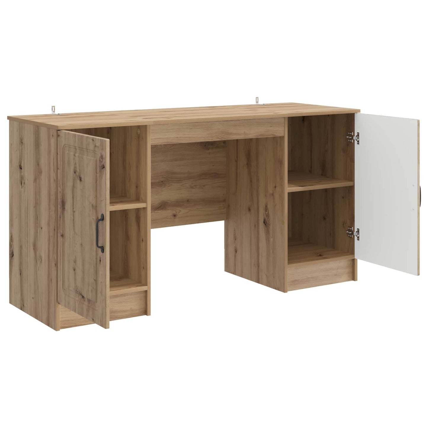 Desk with Shelf Artisan Oak 142.5 x 50 x 75 cm Engineered Wood