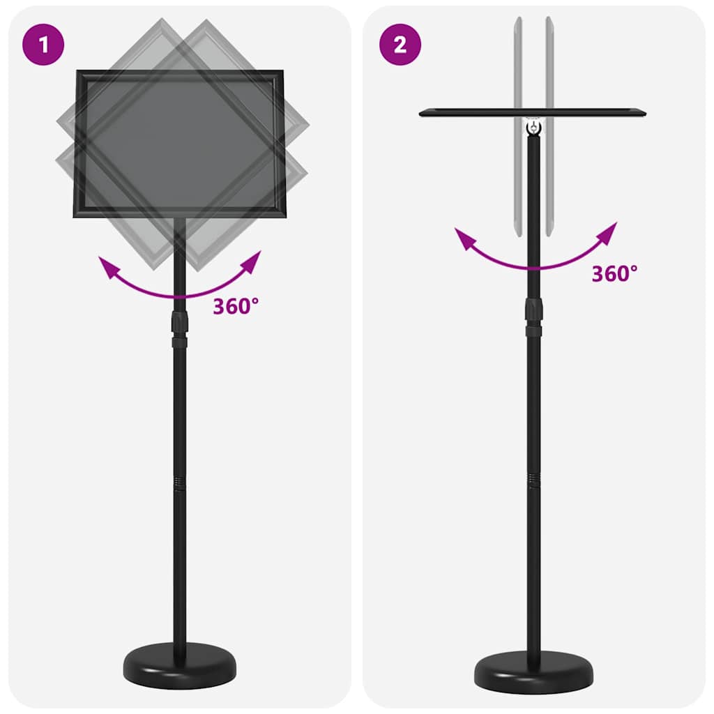 Trade Show Displays Black 30 x 25 x 128 cm Aluminum