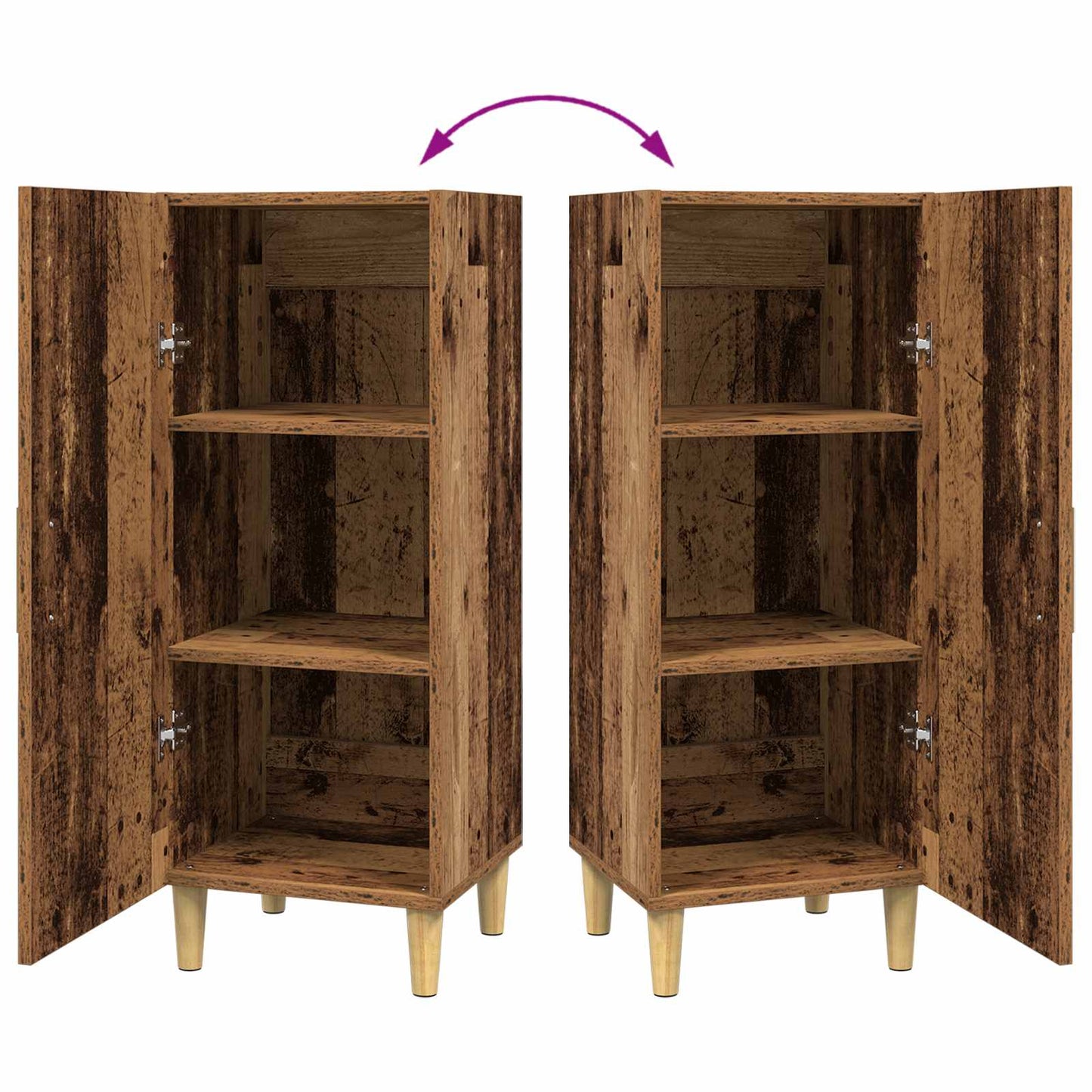 Sideboard Old Wood 34.5 x 34 x 90 cm Engineered Wood