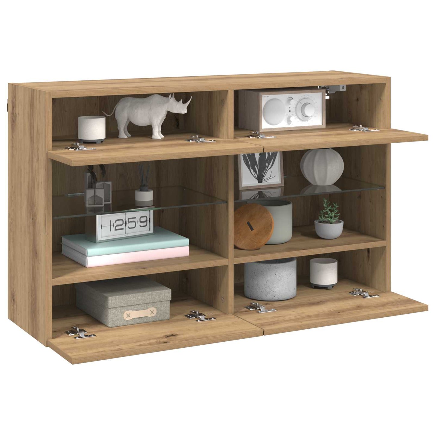 TV Wall Cabinet 98.5 x 30 x 60.5 cm Artisan Oak Engineered Wood