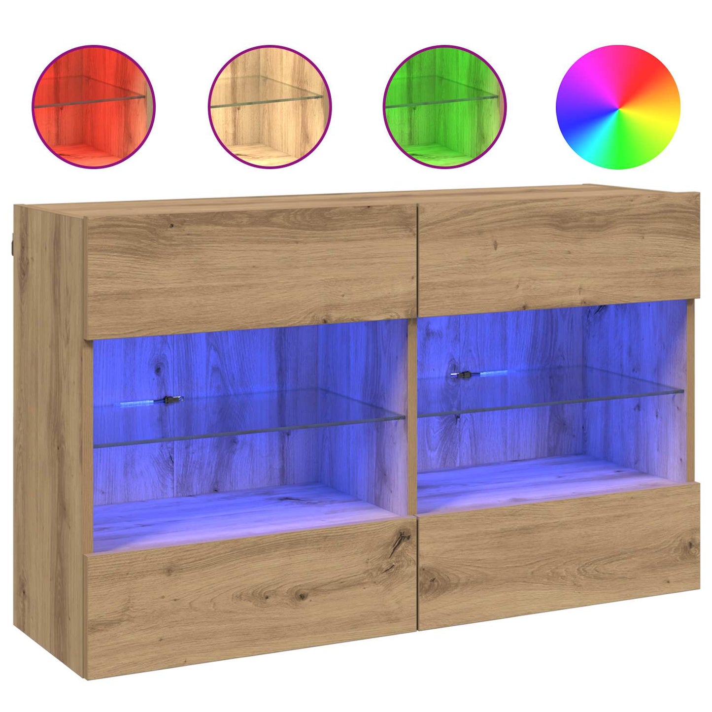TV Wall Cabinet 98.5 x 30 x 60.5 cm Artisan Oak Engineered Wood