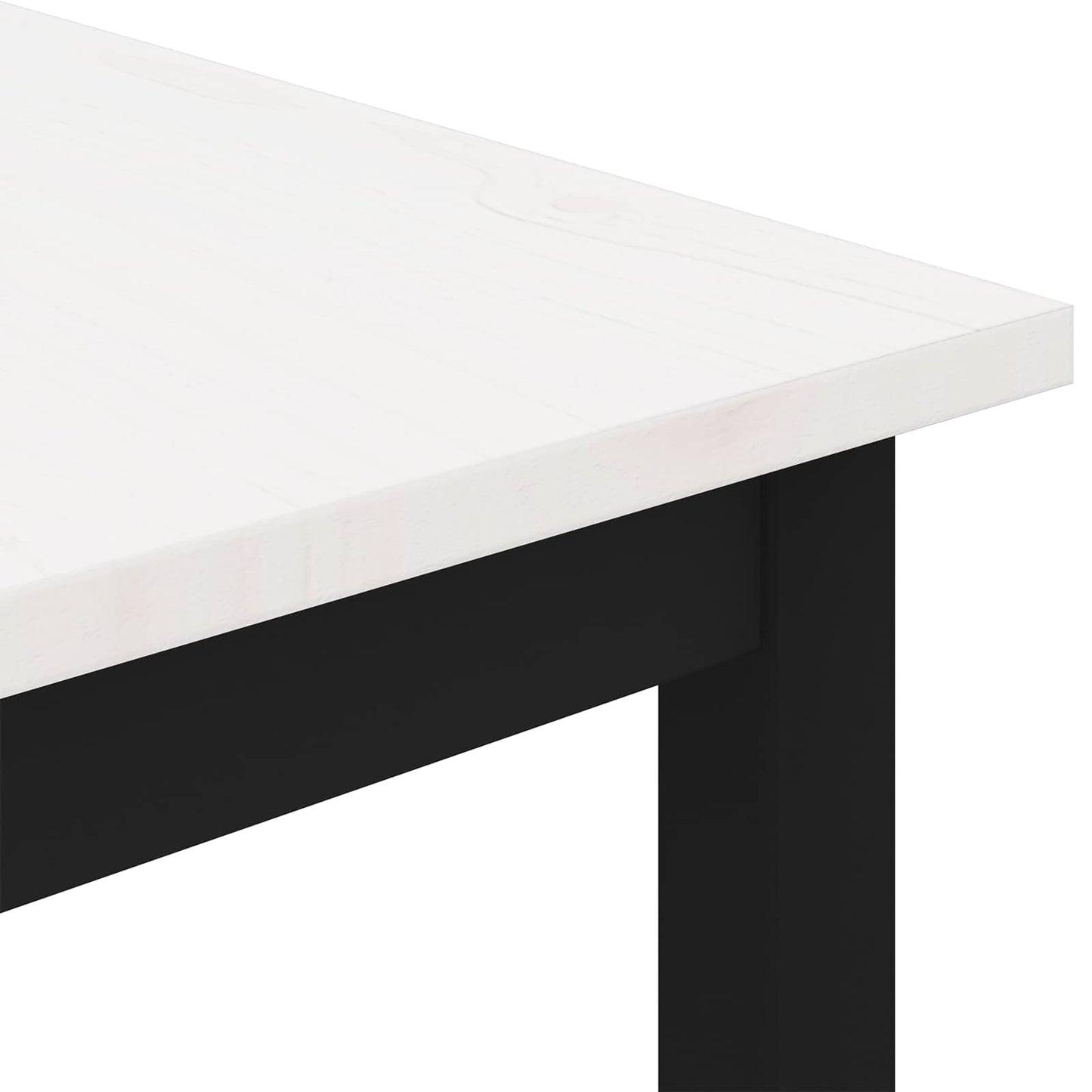 Coffee Table White 50 x 50 x 36 cm Solid Pine Wood