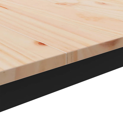 Coffee Table Natural 60 x 60 x 36 cm Solid Pine Wood