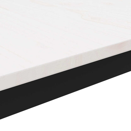 Coffee Table White 60 x 60 x 36 cm Solid Pine Wood