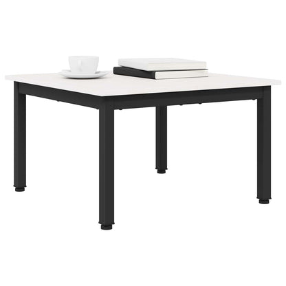 Coffee Table White 60 x 60 x 36 cm Solid Pine Wood