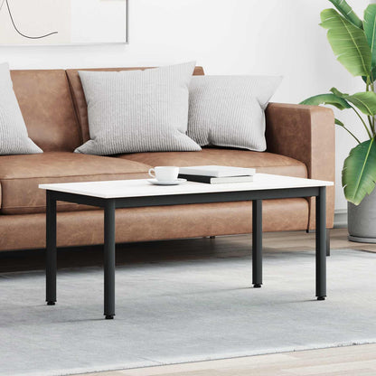 Coffee Table White 100 x 50 x 45 cm Solid Pine Wood
