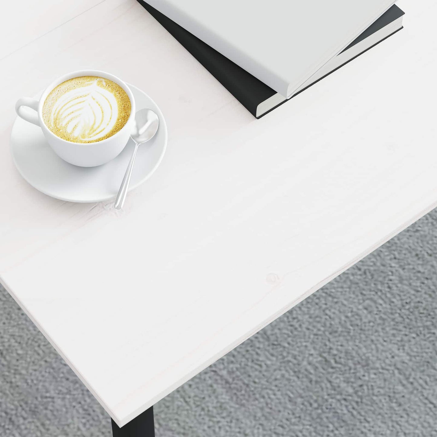 Coffee Table White 80 x 80 x 45 cm Solid Pine Wood