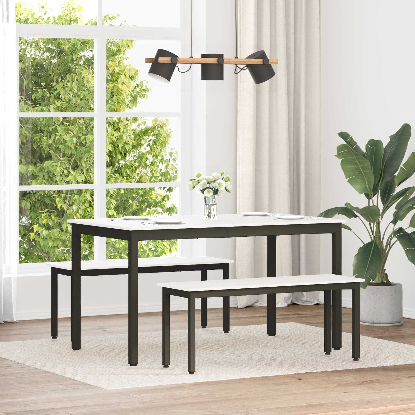 Bench White 110 x 35 x 45 cm Solid Pine Wood