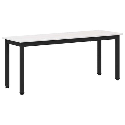 Bench White 110 x 35 x 45 cm Solid Pine Wood