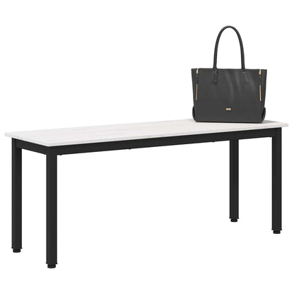 Bench White 110 x 35 x 45 cm Solid Pine Wood